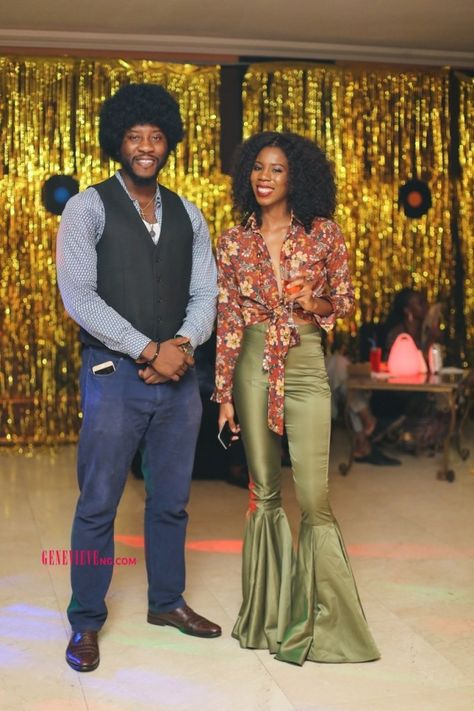 All Fun and Fab Photos from Betty Irabor's Soul Train Themed 60th Birthday Celebration! See What Your Favourite Celebrity is Wearing - Wedding Digest Naija 80s Disco Party Outfit Black Women, Motown Costumes Ideas, Hippi Theme Party, 70s Funk Theme Party, 70 Theme Party Outfit Women, 70s Soul Train Fashion Women, Soul Train Outfits 70s, 70s Theme Party Outfit Black Women, Womens 70s Outfits Party