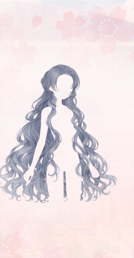 Long Hair Designs Drawing, Anime Hairstyles Female Long, Vtuber Hair Ideas, Anime Curly Hair Female, Anime Curly Hair, Long Hair Drawing, Pelo Anime, Hair Growth Spray, Curly Hair Drawing