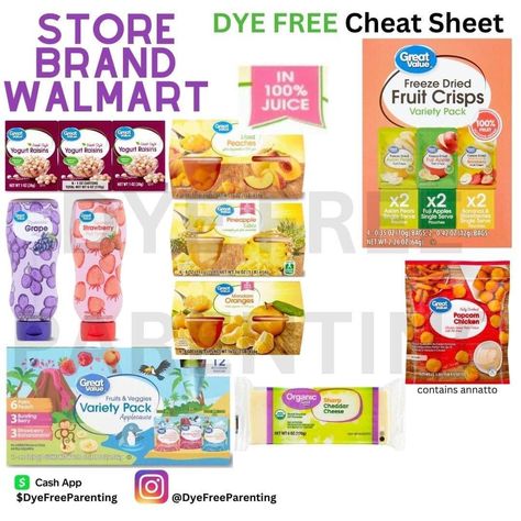 Dye Free Walmart, Dye Free Snacks Walmart, Dye Free Foods For Kids, Red Dye Free Foods, Dye Free Snacks, Dye Free Foods, Red Dye 40, Toxic Free Living, Healthy Food Alternatives