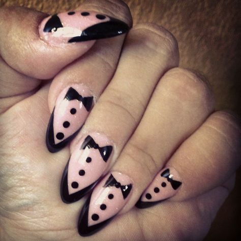 My tuxedo #stiletto #nails Stiletto Nails, Love Nails, Beauty Makeup, Hair Makeup, Nail Designs, Nail Art, Nails, Makeup, Beauty