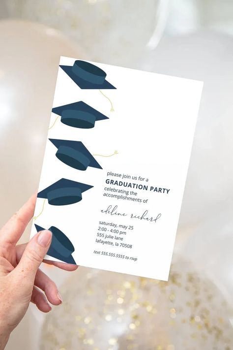 Graduation Cap Party Invitation Class of 2022 Printable Instant Download Editable Template| Etsy Demo this item now! Copy and paste the URL below to demo: https://www.corjl.com/d/35NEB Graduation Party Invitations Templates, Graduation Party Planning, Grad Invitations, Graduation Picture Poses, Graduation Photography, Class Of 2022, Class Of 2024, Graduation Cakes, Graduation Party Invitations