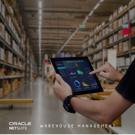 What is NetSuite Warehouse Management? NetSuite Warehouse Management System (WMS) optimizes day-to-day warehouse operations using industry-leading practices, such as mobile RF barcode scanning, defined strategies for putaway and picking, task management, return authorization receipts and cycle count plans Warehouse Management System, Warehouse Management, Data Tracking, Task Management, Box Mockup, Real Time, Mockup, Accounting, Technology