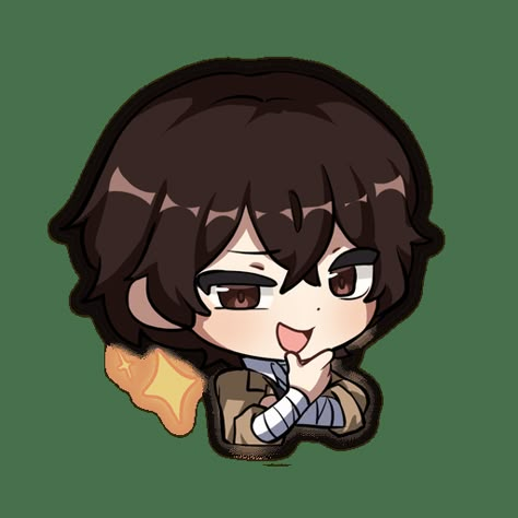 Bsd X Genshin, Bsd Emojis, Chibi Dazai, Chibi Bsd, Bsd Stickers, Genshin Emotes, Bsd Chibi, Sarada Cosplay, Dogs Stickers