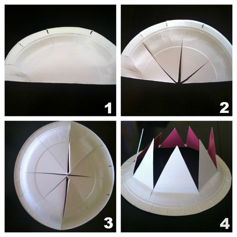 Paper Plate Crowns Paper Plate Crown, Paper Plate Hats, Crown Template, Paper Bag Crafts, Children's Church Crafts, Paper Crown, Crown Crafts, Easter Bonnet, Church Crafts