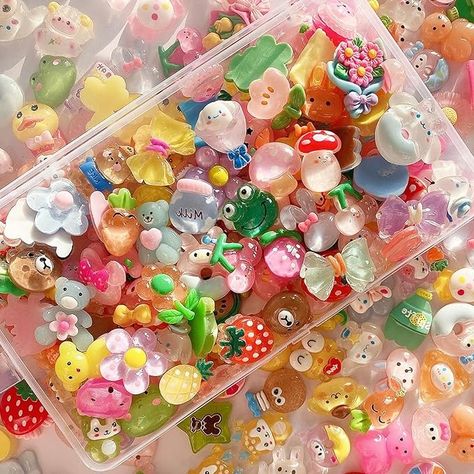 Amazon.com: FULUSODO 60pcs Slime Charms Cute Set, Bulk Mixed Resin Charms Set Ornament Scrapbooking Charms For Slime, Slime Charms, Resin Charms, Cute Sets, Charm Set, Gift List, Amazon Art, Sewing Stores, Pharmacy Gifts