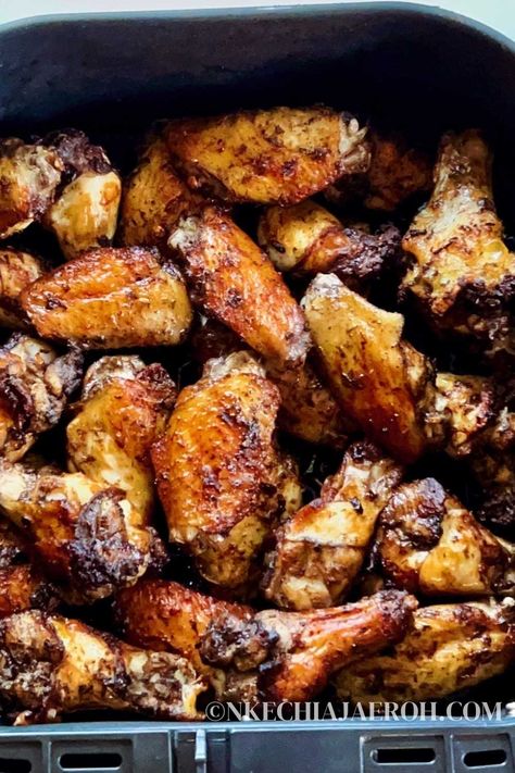 Best Air Fryer Jerk Chicken Wings Air Fryer Jerk Chicken, Jerk Chicken Wings, Air Fry Chicken Wings, Jerk Marinade, Braised Red Cabbage, Jamaican Jerk Chicken, Best Air Fryer, Jamaican Jerk, Air Fried Chicken