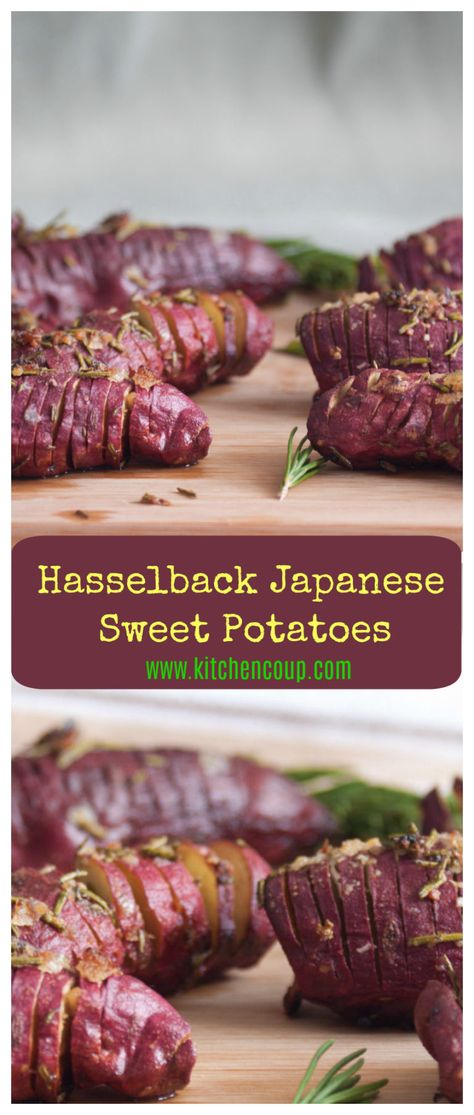 Murasaki Sweet Potato Recipe, Japanese Sweet Potatoes, Hasselback Sweet Potatoes, Bougie Girl, Healthy Ice Cream Recipes, Japanese Sweet Potato, Japanese Sweet, Vegan Thanksgiving, Sweet Potato Recipes