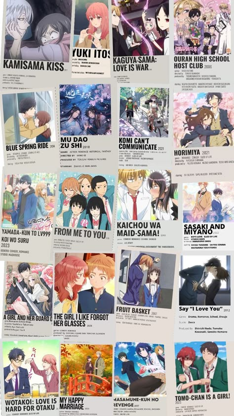 must watch shoujo anime Best Animes To Watch, Anime Checklist, About Me Journal, Romance Anime List, Best Shoujo Manga, Anime Watchlist, Anime English, List Anime, Kono Oto Tomare