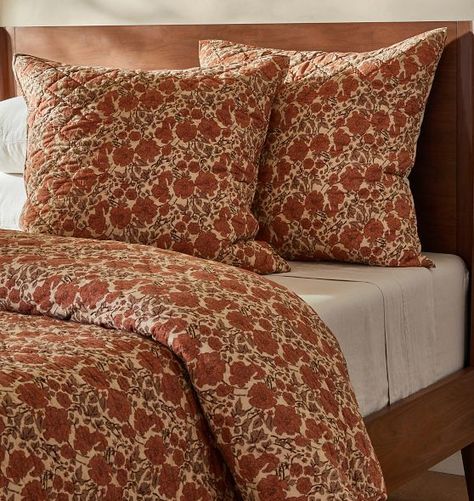 Bedding Sets: Duvet Covers, Sheet Sets, Shams | Rejuvenation Bedroom Bedding Sets, Orange Bedroom, Light And Dwell, Interior Design Resources, Contract Design, Rusty Orange, Bear Creek, Quilted Sham, King Quilt