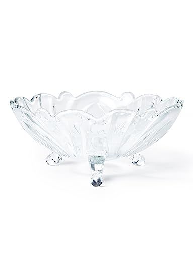 Crystal Fruit, Wavy Edges, Fruit Display, Glass Fruit Bowl, Kitchen Counter Decor, Counter Decor, Glass Fruit, Floral Bowls, Fruit Bowls