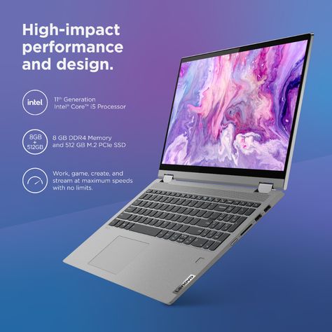 Lenovo Ideapad Flex 5i, 15.6", Intel Core i5-1135G7, 8GB, 512GB M.2 NVMe SSD, Intel Iris Xe Graphics, Platinum Grey, Windows 11 Home, 82HT007VUS - Walmart.com Lenovo Ideapad Flex 5, Dell Inspiron, Lenovo Ideapad, Platinum Grey, Intel Core, Fingerprint, Platinum