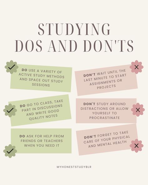 👩‍🎓 studying DOs and DON’Ts 👩‍🎓 • QOTD: watch a tv show or watch a film? • 💾 𝙎𝙖𝙫𝙚 𝙖𝙣𝙙 𝙨𝙝𝙖𝙧𝙚 𝙩𝙝𝙞𝙨 𝙥𝙤𝙨𝙩 𝙛𝙤𝙧 𝙧𝙚𝙛𝙚𝙧𝙚𝙣𝙘𝙚 𝙖𝙣𝙙 𝙩𝙤 𝙝𝙚𝙡𝙥 𝙚𝙣𝙜𝙖𝙜𝙚𝙢𝙚𝙣𝙩! (𝙖𝙣𝙙 𝙛𝙤𝙡𝙡𝙤𝙬 @myhoneststudyblr 𝙛𝙤𝙧 𝙢𝙤𝙧𝙚!) • ⬅️ 𝙨𝙬𝙞𝙥𝙚 𝙩𝙤 𝙨𝙚𝙚 𝙢𝙮 𝙩𝙞𝙥𝙨 • As students, we are told we need to study… but we often aren’t told how! This means that we can end up stuck in bad habits and using counterproductive strategies that ultimately hinder more than they help. So in today post, I have highlighted my the 3 things you should always DO while st... Study Routine, Study Sessions, School Tips, School Hacks, Bad Habits, A Tv, To Study, 3 Things, Study Tips