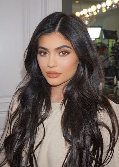 Longbob Hair, Maquillaje Kylie Jenner, Maquillage Kylie Jenner, Look Kylie Jenner, Jenner Hair, Kylie Jenner Hair, Kylie Jenner Makeup, Chocolate Brown Hair, Kylie J