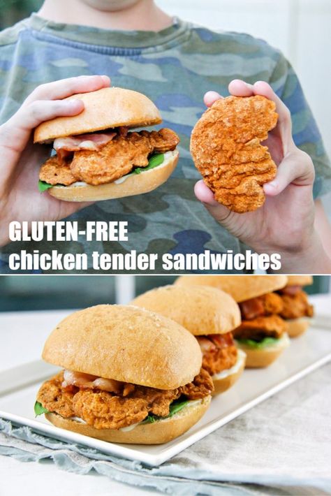 AD Gluten-Free CAULIPOWER Chicken Tender Sandwiches #NoCluckinWay Get $2 off here https://ooh.li/40d283e Sandwiches With Bacon, Salad And Fries, Wraps Recipes, Breaded Chicken Tenders, Cold Sandwiches, Chicken Tender, Leftover Turkey Recipes, Weight Watchers Chicken Recipes, Chicken Sandwiches