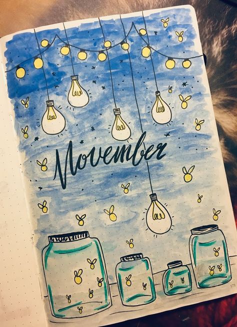 Bullet Journal Ideas November Cover Inspiration Journal Ideas November, Bullet Journal Ideas November, November Bullet Journal, Journal November, Bullet Journal Titles, Bullet Journal Month, Bullet Journal 2020, Goals Bullet Journal, Inspiration Journal