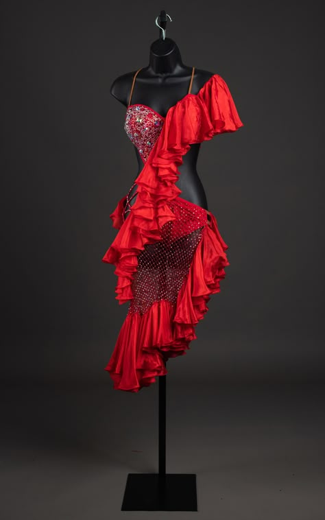 Latin Ballroom Costume, Ballroom Dance Outfits, Ballroom Dancing Dresses Latin, Dance Style Outfits, Dance Costumes Dresses, Drag Queen Outfits, Dancesport Dresses, Latin Dresses, Ballroom Costumes