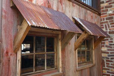 Rusted Tin Design Ideas, Pictures, Remodel, and Decor - page 7 Awning Brackets, Metal Awning, Galvanized Decor, Casa Country, Metal Siding, Window Awnings, Tin Roof, Corrugated Metal, Bunk House