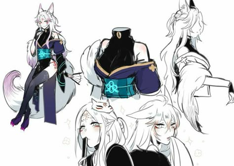 Kitsune Design, Kitsune Oc, Oc Concept Art, Genshin Oc, Oc Character, Fox Girl, Fantasy Clothing, Character Outfits, Cute Characters