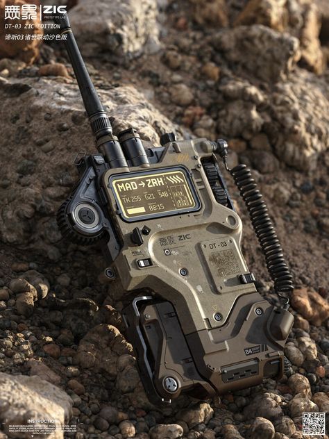 2 Way Radio, Army Tech, Cyberpunk Tech, Sci Fi Props, Sci Fi Design, Tactical Gear Loadout, Retro Gadgets, Tactical Equipment, High Tech Gadgets