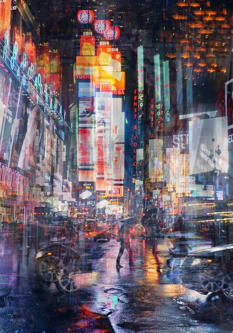 Stephanie Jung Photography - New York Christophe Jacrot, City Night Lights, Multiple Exposure Photography, A Level Photography, Double Exposition, Experimental Photography, Multiple Exposure, Exposure Photography, City Night