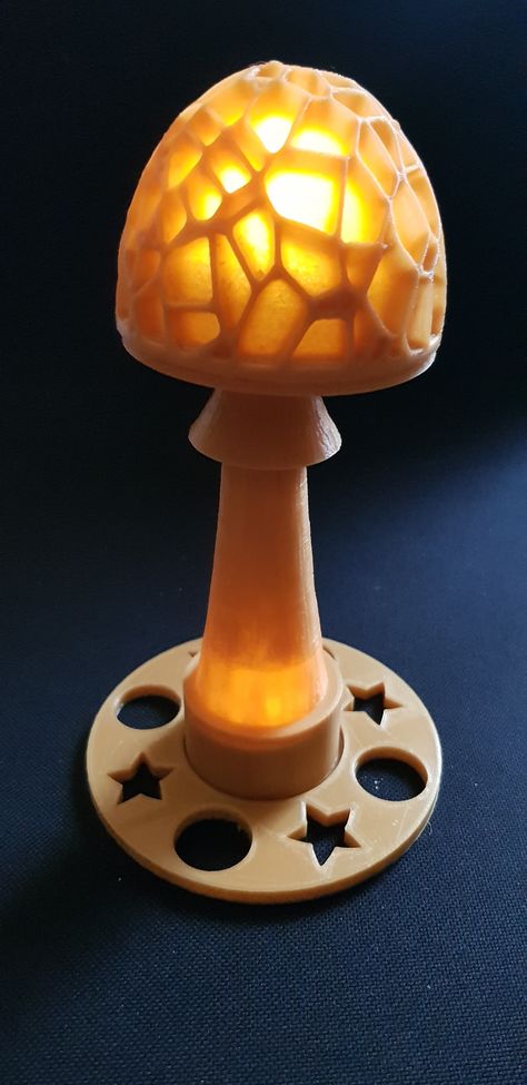 double led mushroom by Innofil - Thingiverse 3d Printed Mushroom, Mushroom 3d, 3d Printing Projects, 3d Printer, 3d Print, Have Fun, 3d Printing, Printer, Stuffed Mushrooms