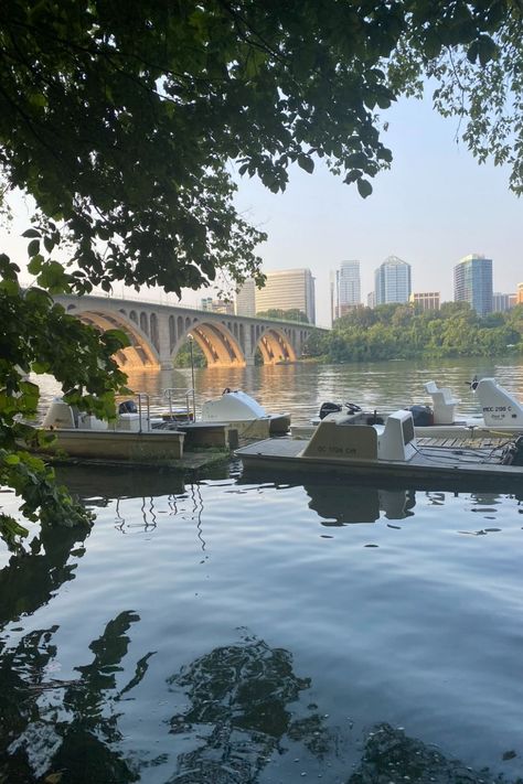 aesthetically pleasing view of the downtown buildings of DC in front of the river, beautiful nature and colorful view. perfect city picture of DC. #nature #river #DC #aesthetic #DMV Dc Aesthetic, Downtown Buildings, City Picture, Nature River, City Pictures, Front View, Aesthetically Pleasing, The River, Beautiful Nature