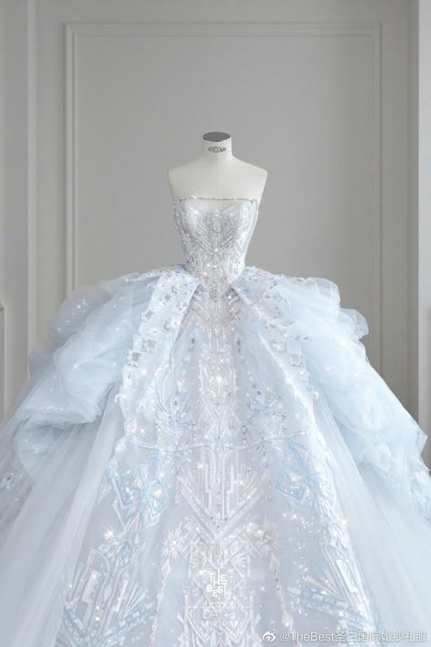 Ball Gowns Princess Fairytale, Ice Princess Dress, Winter Wonderland Wedding Dress, Winter Wonderland Dress, Sweet 16 Winter Wonderland, Sweet Sixteen Dresses, Crystal Wedding Dress, Fairytale Gown, Snow Dress