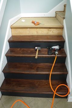 Guy Laughing, Removing Carpet From Stairs, Diy Staircase Makeover, Wood Stair Treads, Stairs Renovation, Frances Fisher, Stair Makeover, Hardwood Stairs, Diy Staircase