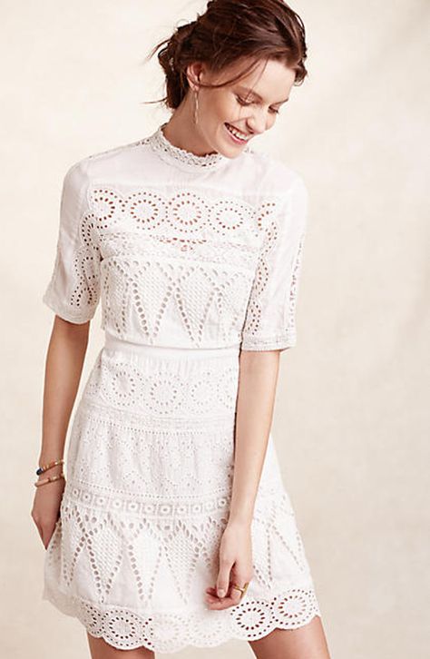 Eyelet wedding dress