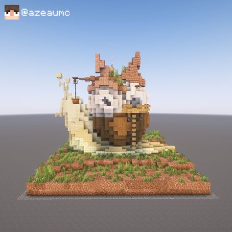 🐌 Snail House ⭐️ Follow @azeaumc for more builds! 🌄 Shaders: Complementary Reimagined r5.2.2 #minecraft #minecraftbuilds #minecrafthouses #minecraftjava #minecraftideas #minecraftinspiration #minecraftbuildings #minecraftdesign #minecraftbuilder #minecraftpc #minecraftcreations Minecraft Snail Statue, Minecraft Snail House, Snail Minecraft, Minecraft Snail, Snail House, Moomin House, Minecraft Statues, Minecraft Buildings, Minecraft Builds