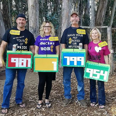 Price Is Right Trunk Or Treat Ideas, Price Is Right Shirt Ideas Diy, Bob Barker Costume, Diy Price Is Right Costume, Price Is Right Tshirt Ideas, Price Is Right Shirt Ideas Funny, Price Is Right Costume Diy, The Price Is Right Trunk Or Treat, Price Is Right Trunk Or Treat