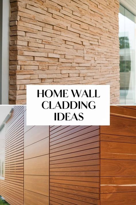 Refresh your home’s curb appeal with amazing wall cladding ideas. Explore stunning wood panels bold stone accents creative vinyl options and sleek metal designs. Each choice adds character and charm to your exterior while enhancing protection. Let your creativity shine and make your home the envy of the neighborhood! Exterior Wall Cladding Ideas, Wall Cladding Ideas, Types Of Cladding, Cladding Ideas, Farmhouse Gallery Wall, Wooden Cladding, Exterior Wall Cladding, Flooring For Stairs, Cladding Materials