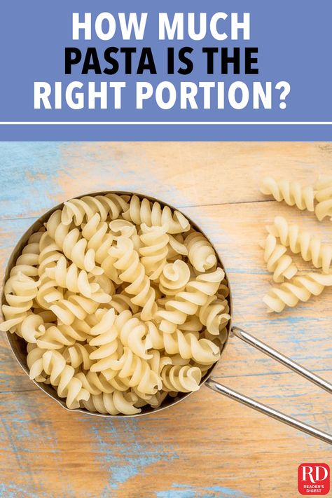 Pasta Serving Size Chart, Pasta Calories Chart, Pasta Portion Size, Serving Size Chart, Pasta Serving Size, Pasta Calories, Salad Appetizer Cups, Culinary Tips, Dried Pasta