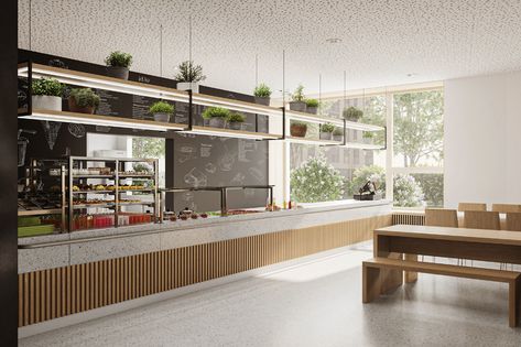 Modern Middle School on Behance Modern School Cafeteria, Middle School Projects, School Cafe, Teachers Room, Modern School, Teachers Lounge, School Cafeteria, Boarding School, School Project