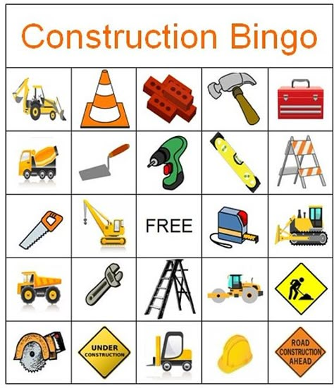 Construction Bingo Game Construction Matching Game, Construction Games For Kids, Construction Themed Crafts, Construction Vehicles Printables, Construction Preschool, Construction Activities Preschool, Construction Theme Classroom, Construction Theme Preschool, Inside Game