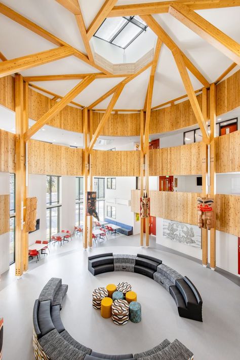 Congratulations to @hcma.ca for taking home top prize in the #RealCedar non-residential category at the #WoodDesignAwards. Learn more about the Wii Gyemsiga Siwilaawksat Student Housing project and how it's helping First Nations students thrive in post-secondary education. ⁠ (Images courtesy of Wood Design & Building Awards, Photographer: Bright Photography) ⁠ (Images courtesy of Wood Design & Building Awards, Photographer: Bright Photography) Indigenous Architecture, Education Images, Bright Photography, Indigenous Design, Cedar Posts, Central Building, Modular Housing, Student Housing, Design Building