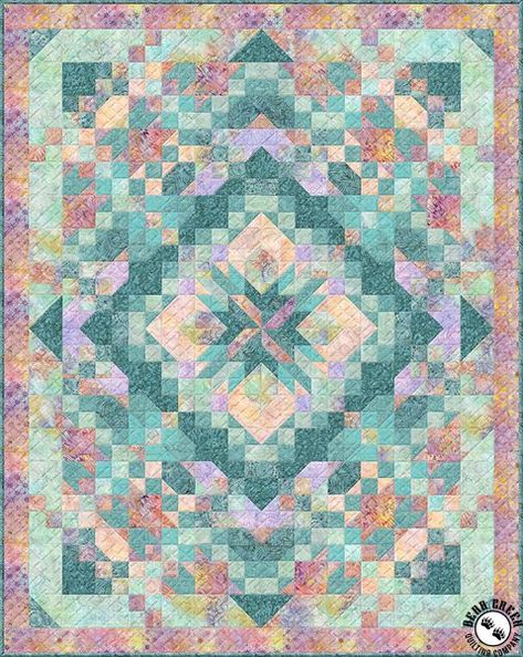 Safe Harbor Pastel Free Quilt Pattern Forest Quilt, Quilting Digest, Picnic Quilt, Quilting Designs Patterns, Medallion Quilt, Wedding Quilt, Batik Quilts, Scrap Quilt Patterns, Safe Harbor