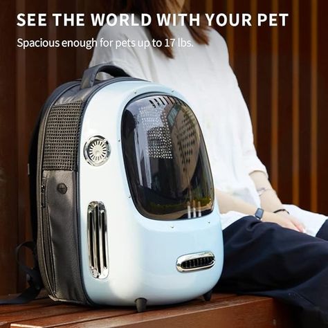 Amazon.com : PETKIT Cat Backpack Carrier with Inbuilt Fan & Light, Airline-Approved Pet Backpack Bubble for Kitty Small Dog, Detachable Dog Backpack with Padded Strap for Travel, Hiking, Walking & Outdoor : Pet Supplies Cat Travel Carrier, Cat Backpack Carrier, Pet Backpack, Dog Backpack, Cat Backpack, Bag For Travel, Outdoor Backpacks, Cat Carrier, Travel Hiking