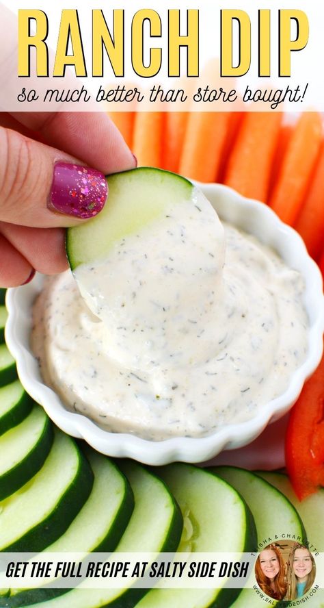 How To Make Ranch, Veggie Dip Recipe, Homemade Ranch Dip, Ranch Dip Recipe, Homemade Ranch Seasoning, Vegetable Dips, Homemade Dips, Vegetable Dip, Vegetable Tray