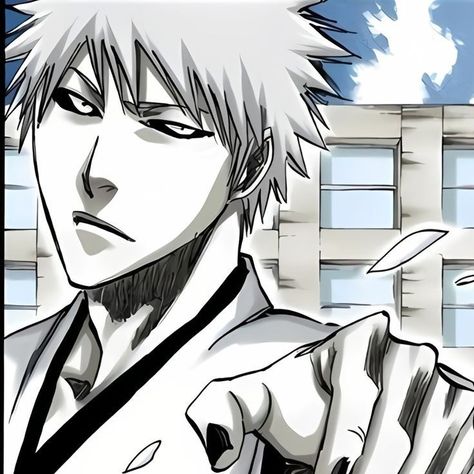 White Ichigo And Ichigo, White Zangetsu Icon, Hollow Ichigo Manga, White Ichigo Manga, White Ichigo Icon, Zangetsu Icon, Zangetsu Manga, Hollow Zangetsu, Manga Ichigo