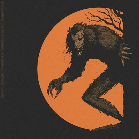 Drawing Werewolf, Werewolf Drawing, Vintage Vampire, Werewolf Aesthetic, Werewolf Art, Vampires And Werewolves, Creatures Of The Night, Vintage Horror, Monster Art