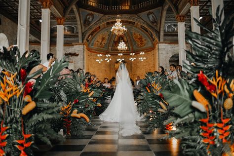 Ria-Garry-tropical-bohol-wedding-orange-cream-beach-church-22 – Bride and Breakfast Birds Of Paradise Wedding Decor, Tropical Aisle Decor, Tropical Fall Wedding, Tropical Rustic Wedding, Moody Tropical Wedding, Tropical Glam Wedding, Beach Wedding Reception Decor, Tropical Chic Wedding, Tropical Theme Wedding