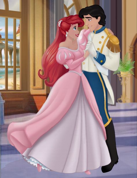 Plum Brown Hair, Gender Bent Disney, Disney Romance, Princess Dance, Little Mermaid Ariel, Fairy Pictures, Disney Princess Ariel, Belle Disney, Princess Ariel