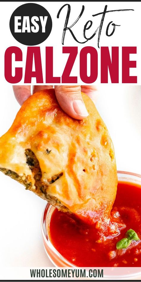 Keto Calzone Keto Calzone Recipe, Gluten Free Calzone, Keto Calzone, Calzone Recipe Easy, Thm Dinner, Healthy Low Fat Recipes, Calzone Recipe, Low Fat Low Carb, Low Carb Low Fat Recipes