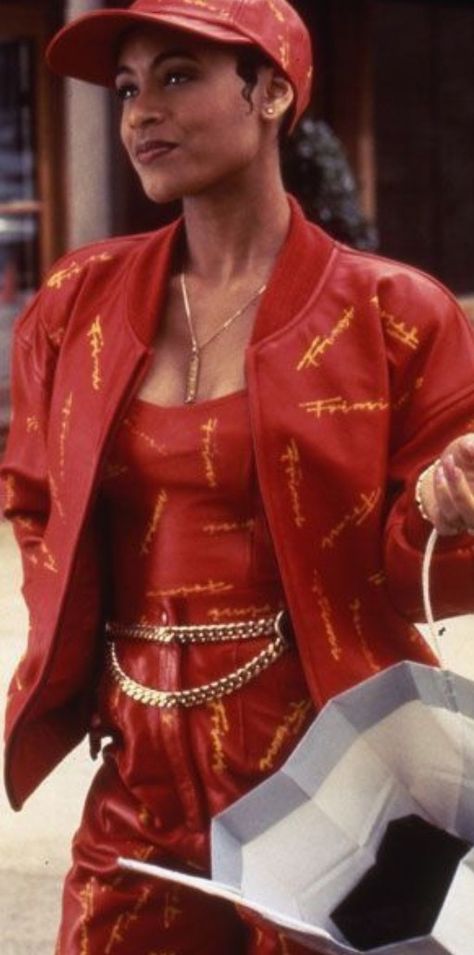 Jada from a low down dirty shame Black 90s Fashion, Mode Hip Hop, Jada Pinkett, 90s Hip Hop Fashion, Vintage Black Glamour, Jada Pinkett Smith, 90s Looks, 90s Fashion Outfits, Miami Vice