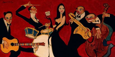 Aesthetic Red Background, Jazz Music Art, Arte Jazz, Jazz Bar, Jazz Art, Keramik Design, Soyut Sanat Tabloları, Jazz Club, Arte Inspo