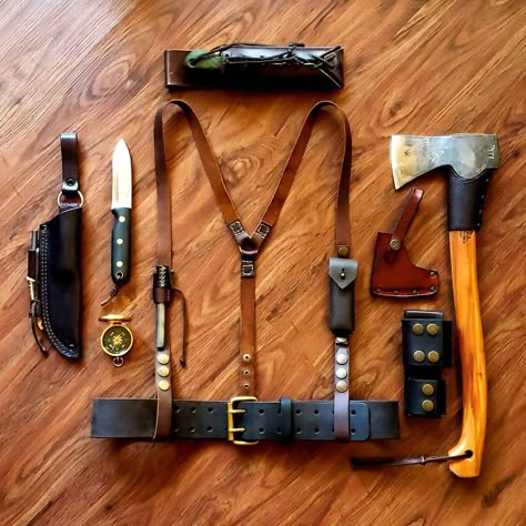 Diy Bushcraft Gear, Diy Bushcraft, Bushcraft Belt, Diy Crossbow, Bushcraft Kit, Outdoor Survival Gear, Bushcraft Gear, Retro Backpack, Hunting Tools