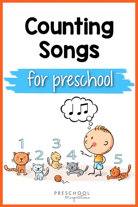 Preschool Counting Songs, Number Songs Preschool, Movement Songs For Preschool, Songs Preschool, Preschool Inspirations, Songs For Preschool, Counting Backwards, Number Song, Transition Songs