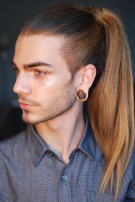 High Ponytail #menponytail #ponytail #menshairstyles #menslonghairstyles Long Hair Ponytail Styles, Ponytail Hairstyles For Men, Big Ponytail, Man Ponytail, Long Hair Ponytail, Men's Long Hairstyles, Mens Braids Hairstyles, Corte De Cabelo Masculino, High Ponytail