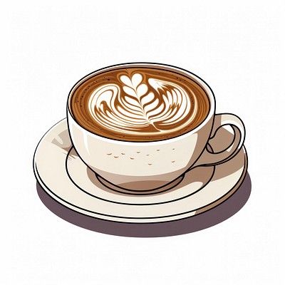 Coffee Mug Drawing, Mug Drawing, Coffee Saucer, Drawing Lines, Mocha Coffee, People Watching, Coffee Latte, Mustard Seed, Download Free Images